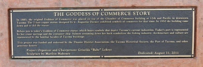 Plaque: The Goddess of Commerce Story