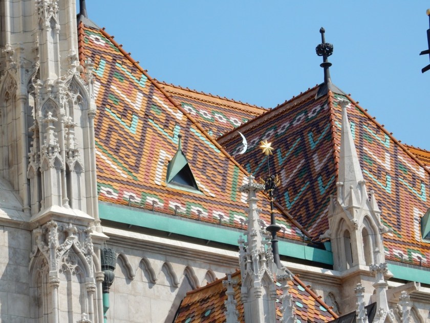Ceramic tile roof on Matthias Church, Budapest
