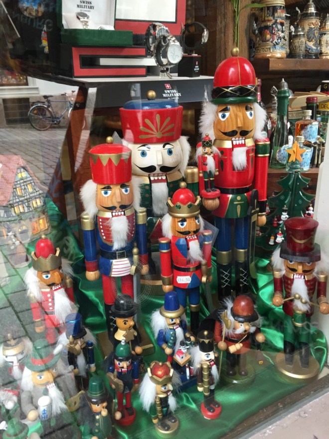 Nutcrackers in shop window, Rothenburg