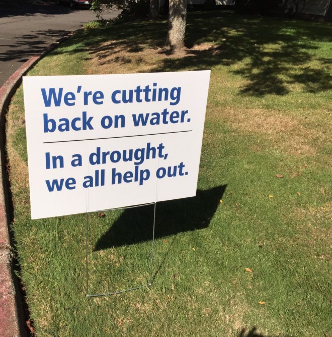 In a drought, we all help out.