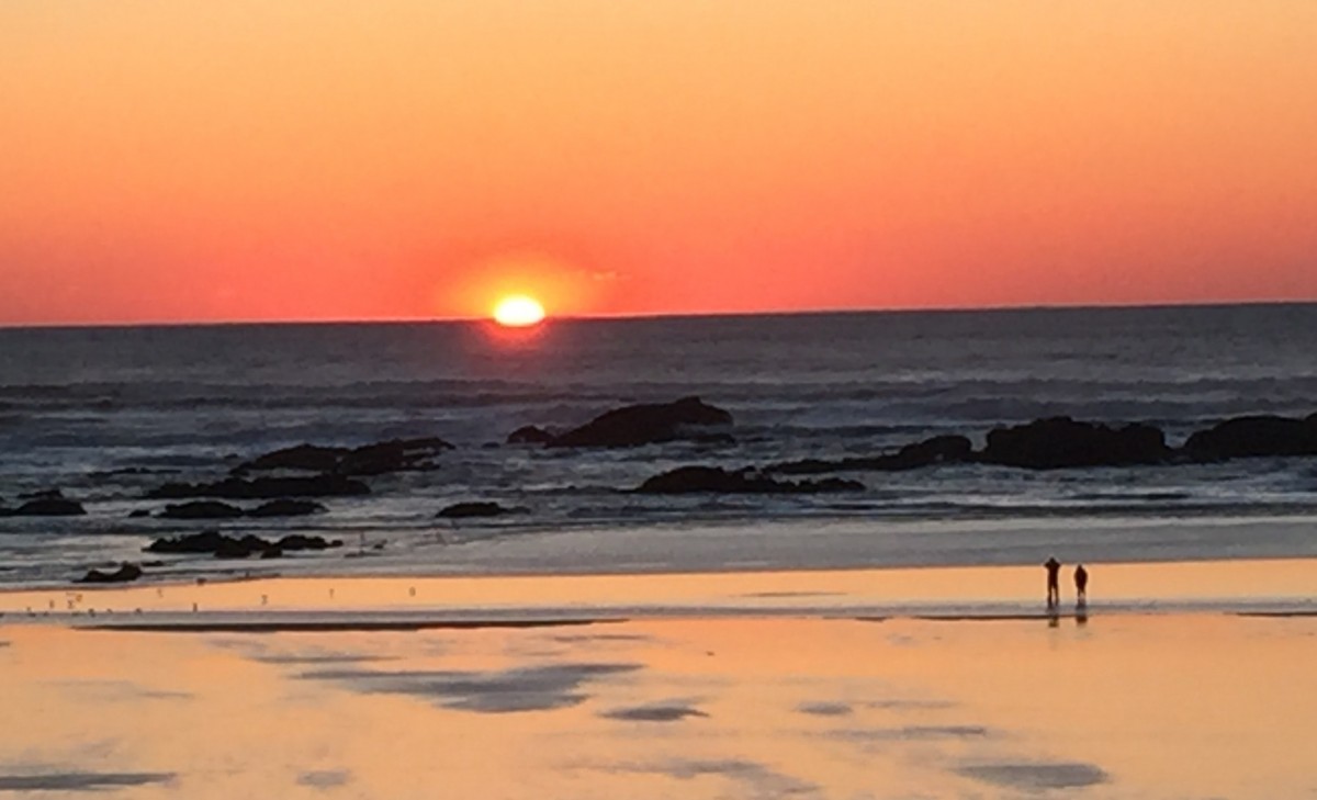 sunset at Kalaloch Lodge beach
