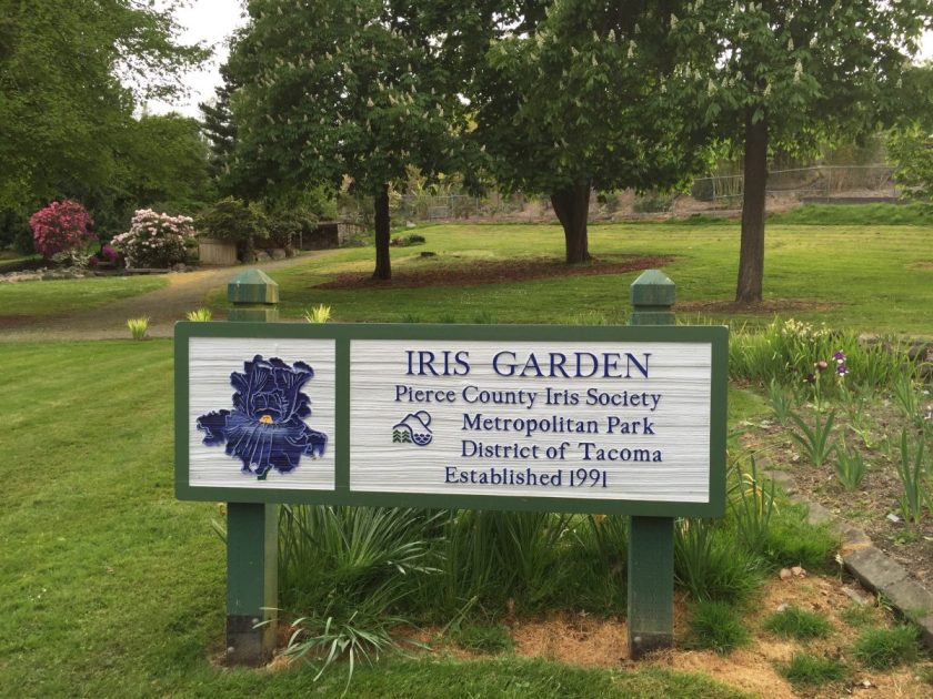 Sign: Pierce County Iris Society