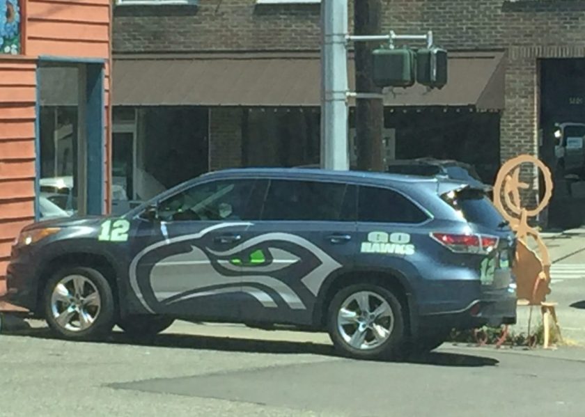 Seahawks' fan's car
