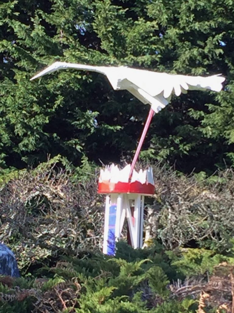 lawn art stork