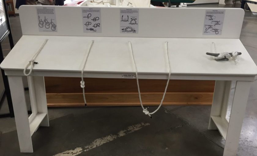 knot-tying table
